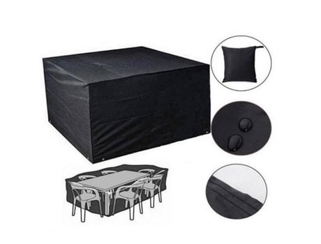 242162100 cm Capa protetora preta para móveis de jardim Cobertura de lona