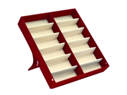 Estojo Dobrável e Resistente para Óculos, Comporta 12 Pares e de Grau, Vermelho AQUAFORGE