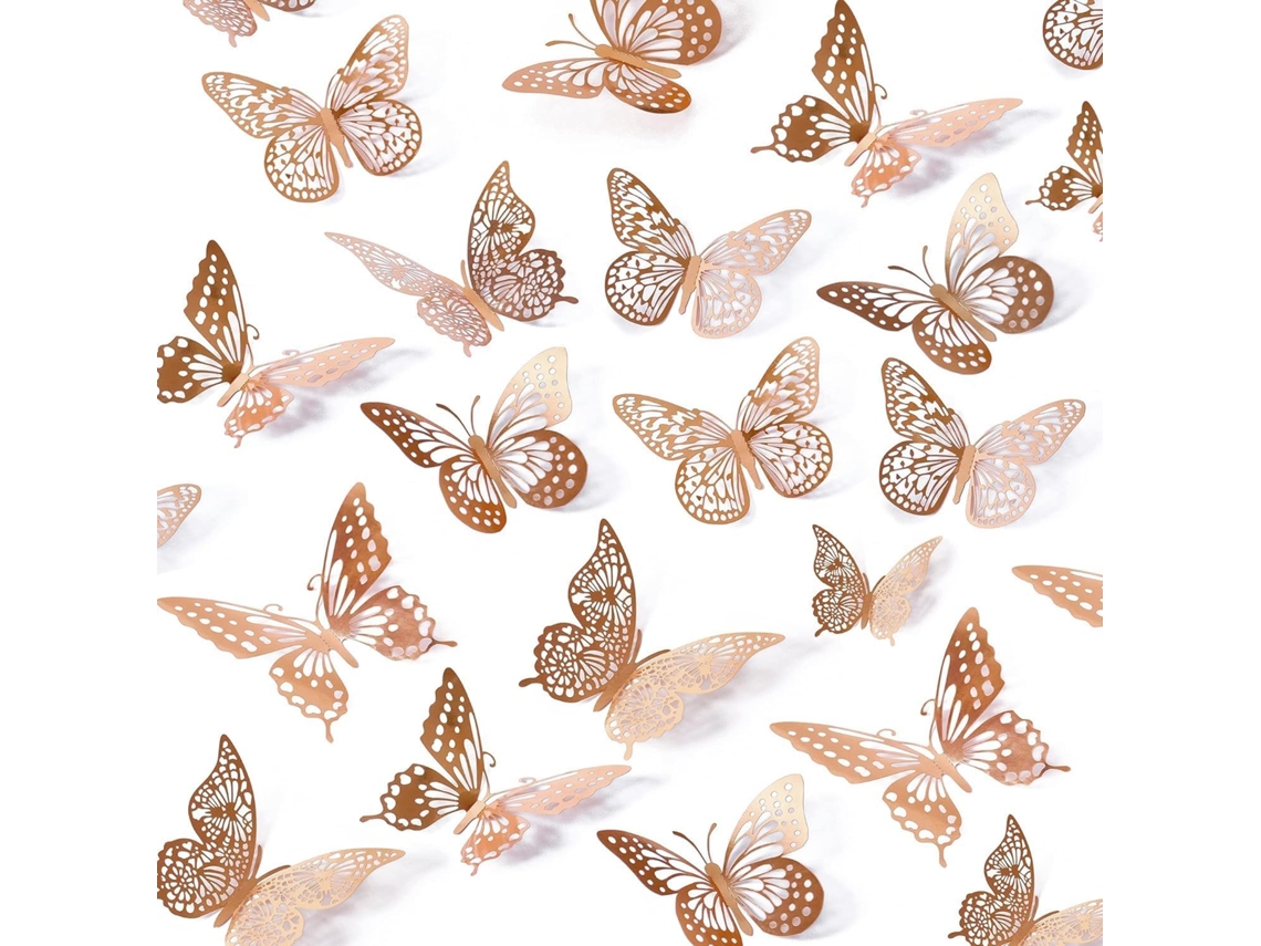 48 Adesivos 3d Roségold