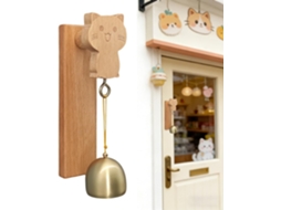 Empresas Campainha, Campainha De Madeira Com Gato Decorativo