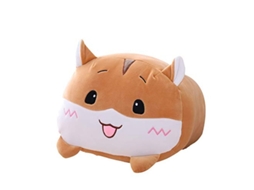 2026 almohada de Peluche Con Forma de Hámster Linjou, Suave, Cilíndrica, Estilo Kawaii, Ideal para Que Los Niños Duerman . (20 Cm)