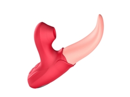 Vibrador De Massagem Para Lamber A Lngua E Chupar Com 10 Frequncias Para Mulheres (vermelho)