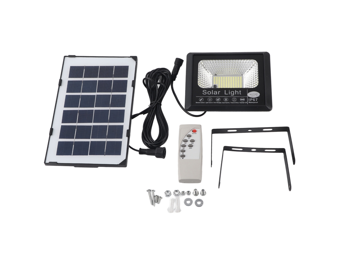Refletor Solar Externo com 100 Leds, Ip67 À Prova D'água, para Parede Ou Rua, com Controle Remoto CHABERLU