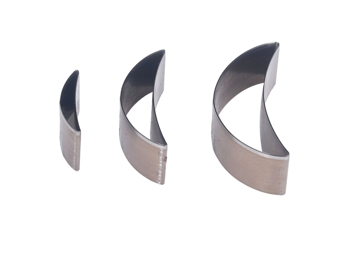 Laxiscreed Moldes De Aço Para Corte E Estampagem De Tecido, Argila E Couro, Com Furo Em Lua Crescente Para Artesanato
