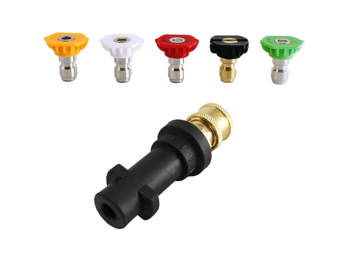 Adaptador De Limpeza A Pressão Para Karcher K2-k7 Com 5 Pontas De Bico, 6.35mm Quick Connect, 2.5 Gpm
