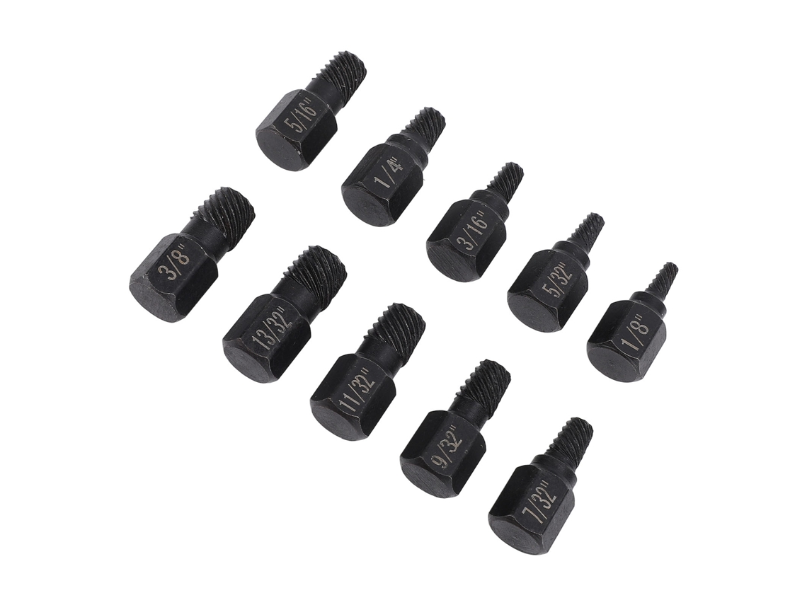 Conjunto De Extratores De Parafusos Danificados Laxiscreed Com 10 Peças Para Telecomunicações E Automóvel