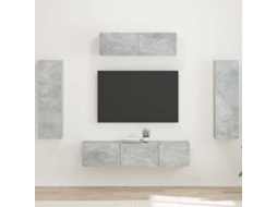 Vidaxl Gabinete Para Tv 5 Unid. Cinzento