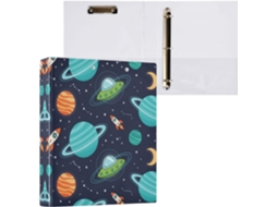 Pasta de 3 Argolas para Papel Tamanho Carta , Organizador Redondas com Prancheta, Suporte Pran (27,9 X 21,6 Cm)