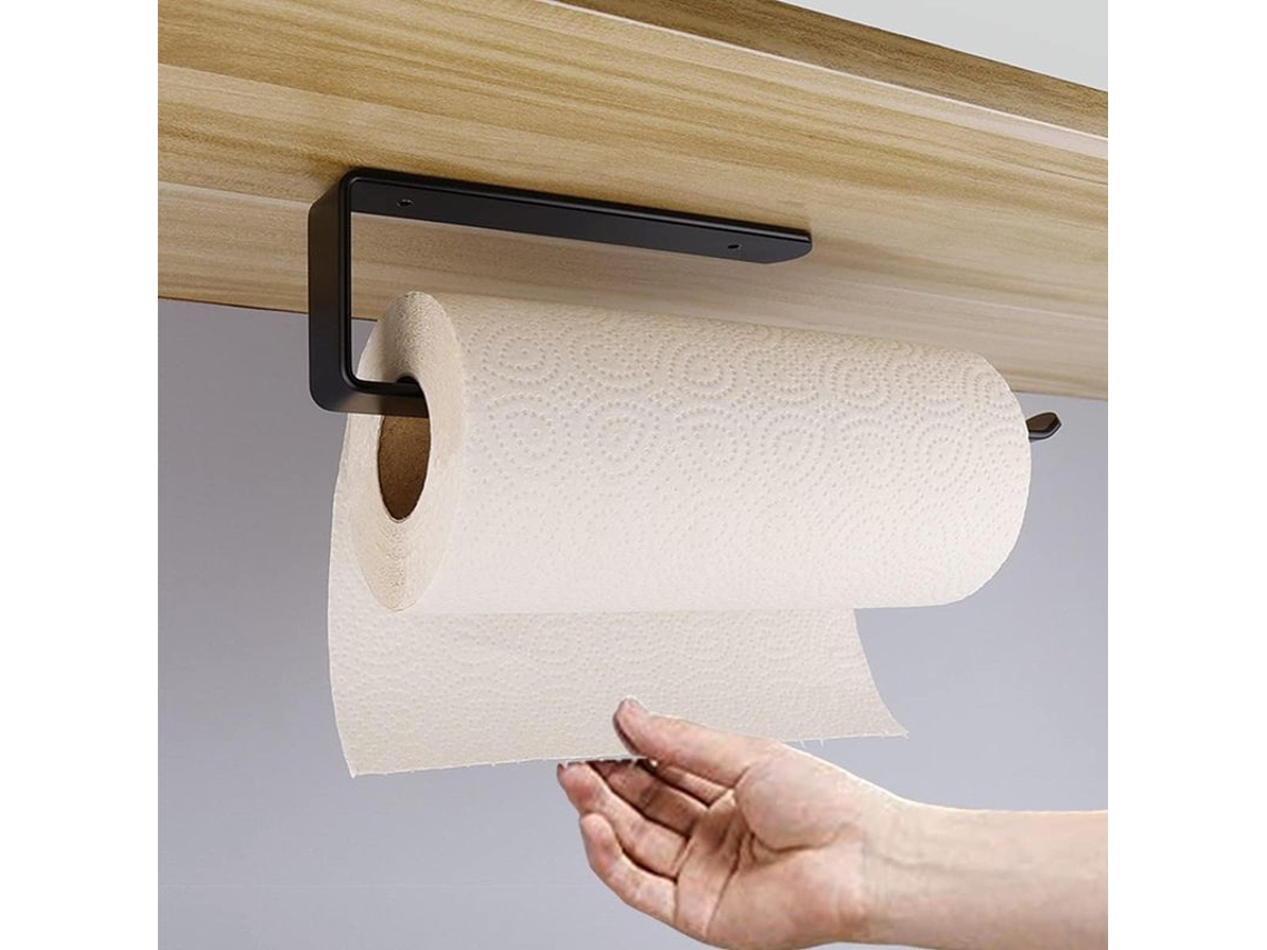 Rebe - Suporte de Papel Higiênico Autoadesivo para Cozinha - Sem Necessidade de Furar - Para Cozinha e Banheiro, Montagem na Parede