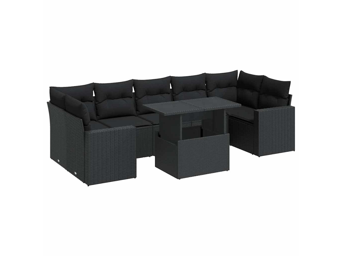 Garden Sofa Set, Garden Sofa Sets Vidaxl Preto Rattan / Vime (n/a)