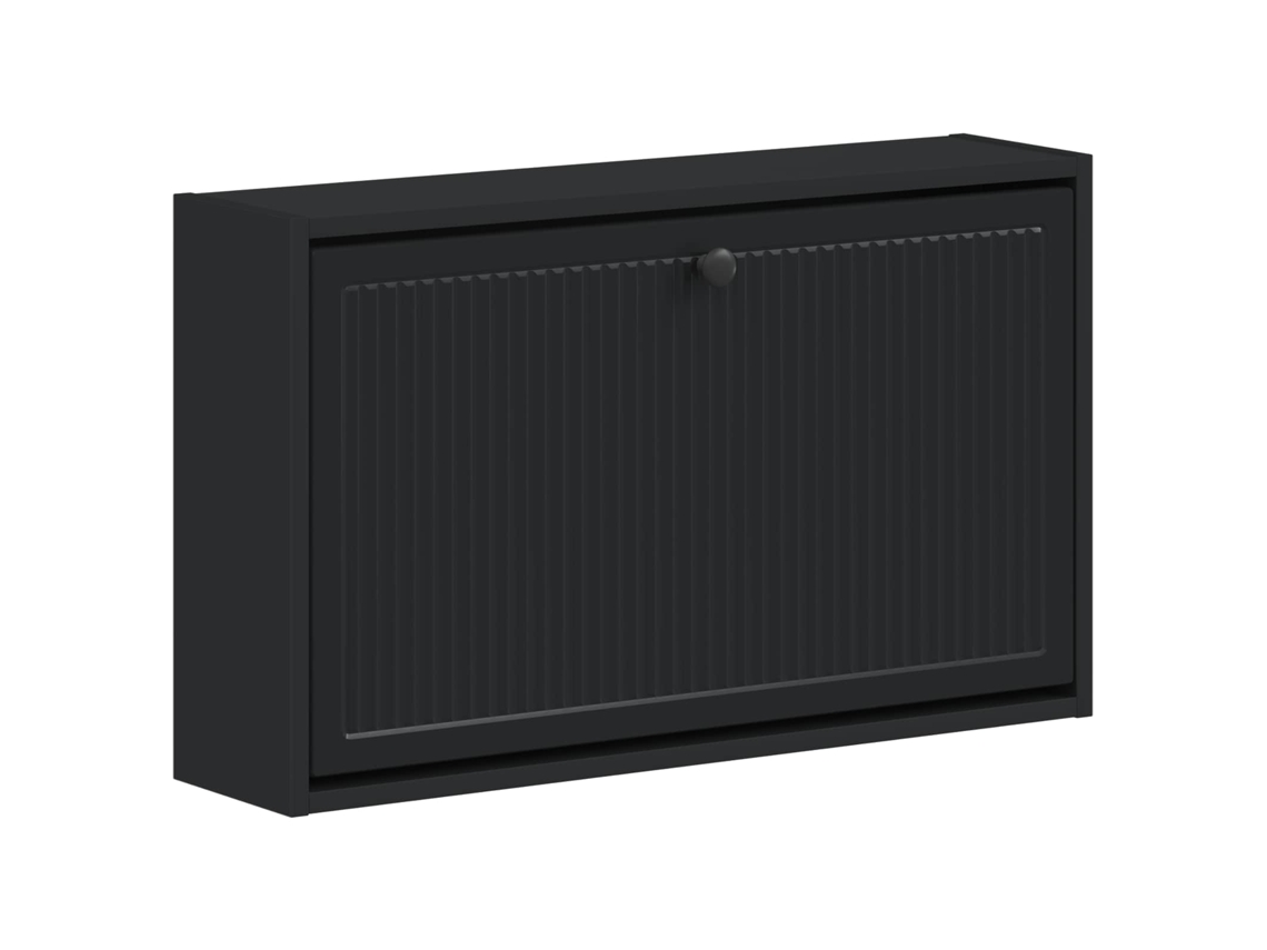 Vidaxl Armário De Sapatos De Parede Ede 71 X 17 X 43 Cm Preto
