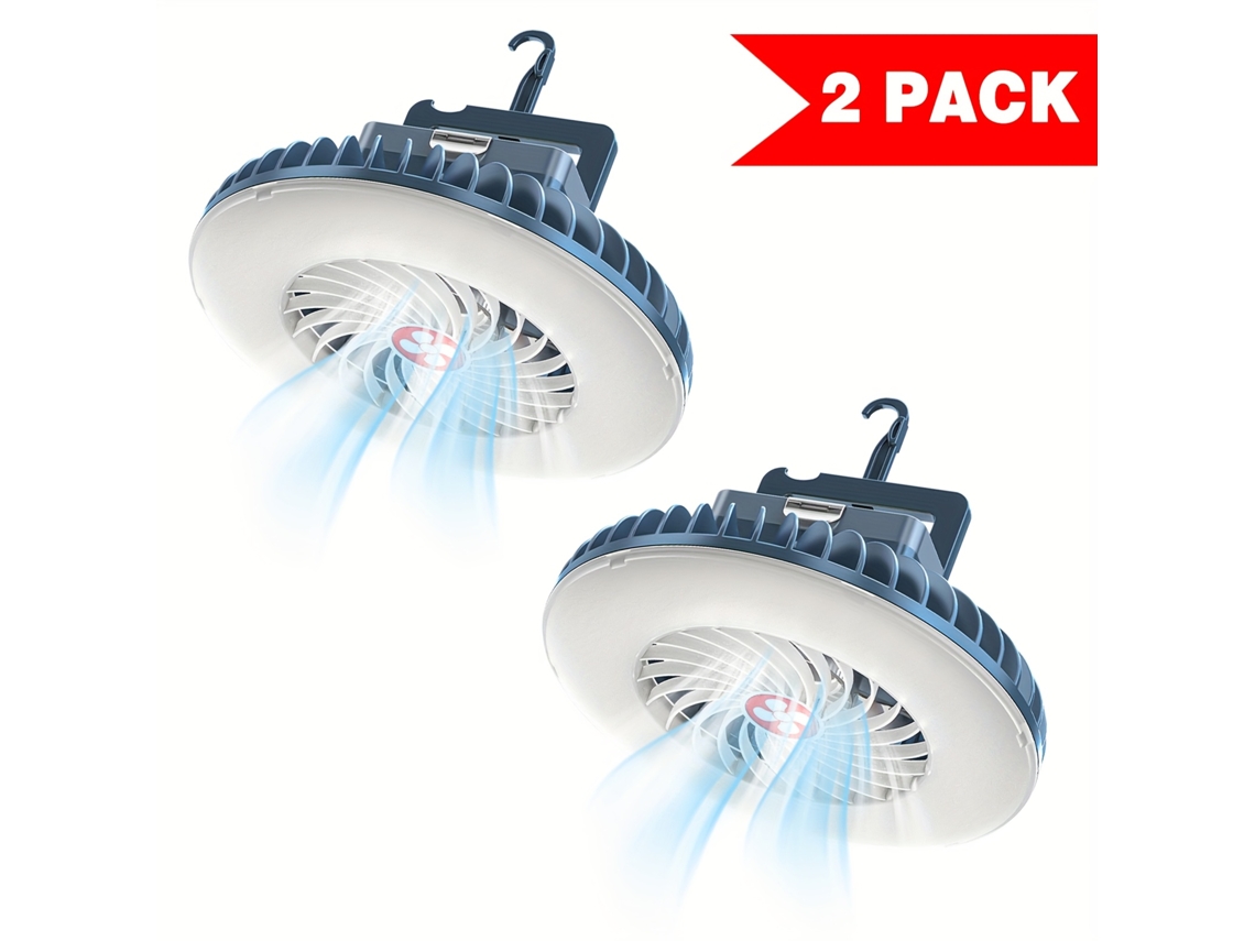 Kit Com 2 Lanternas Led Portáteis Para Camping, Recarregáveis Via Usb, Com Ímã Para Pendurar Em Barracas, Para Uso Interno E Externo