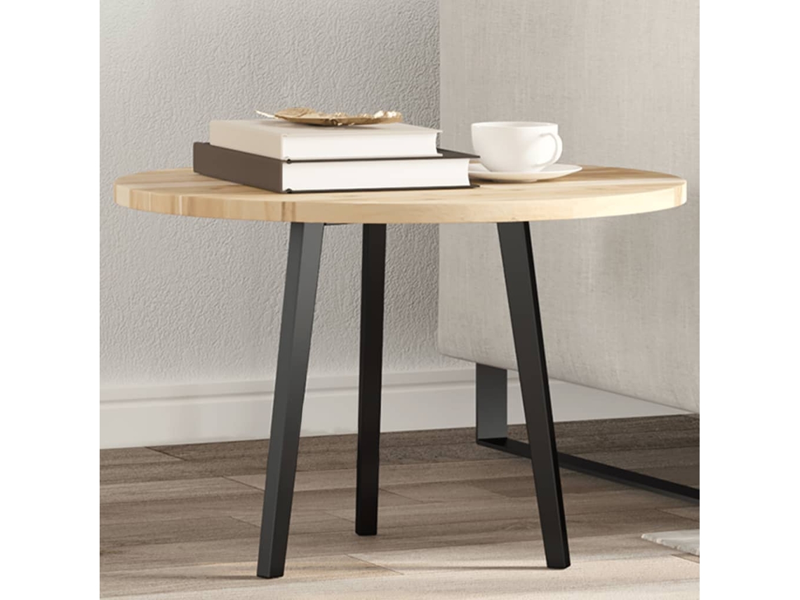 Vidaxl Tampo De Mesa Redondo Ø60x2 Cm Madeira De Acácia Maciça