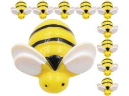 Tachinhas Decorativas Zerodeko Feitas De Abs E Ferro, Com 30 Designs De Abelhas Amarelas, Ideais Para Estimular A