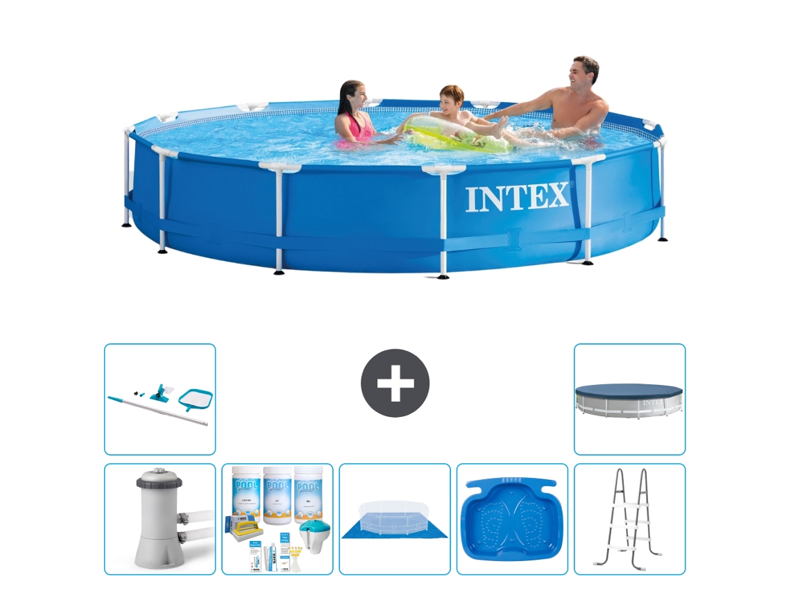 Intex Piscina Com Estrutura Redonda - 366x76 Cm - 8-peças S20475