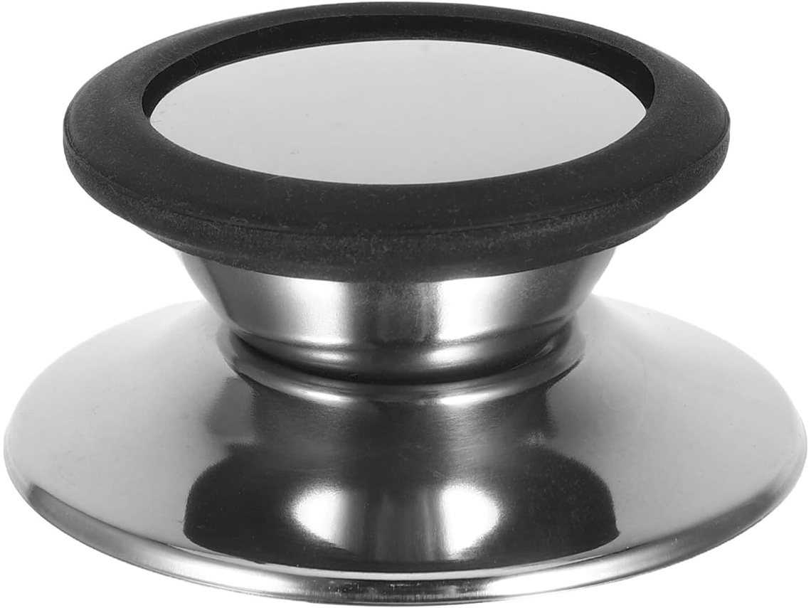 De 2 Puxadores De Silicone E Aço Inoxidável Resistentes Ao Calor Para Tampas De Panelas, Com Rosca De Fixação, Gokoco
