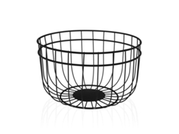 Fruteira Versa Preto Aço (25,5 X 15 X 25,5 Cm)