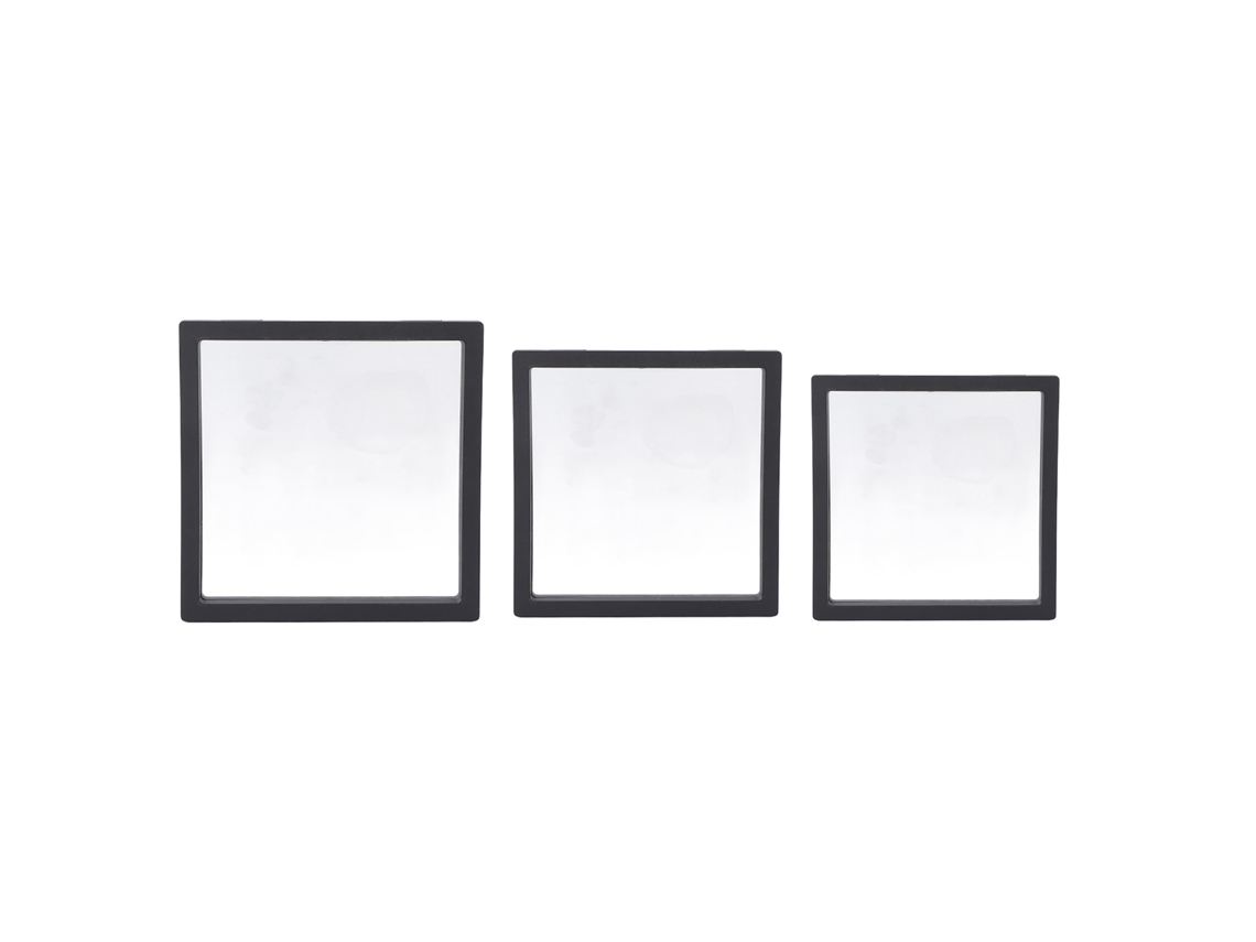 3pcs Caixa Organizadora De Unhas Falsas Com Filme Transparente Resistente À Oxidação Para Armazenamento De Jóias Preta