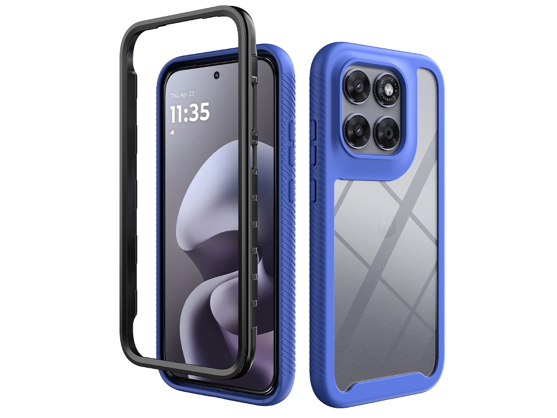 Capa Transparente Digitallab Para Motorola Moto G67/g77 Com Película De Tela Roxo