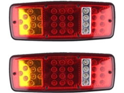Lanternas traseiras de LED 12V, par, indicador de direção tipo cogumelo