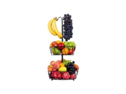 Cesto de frutas com dupla camada para pendurar organizador de cozinha e sala de estar LAXISCREED