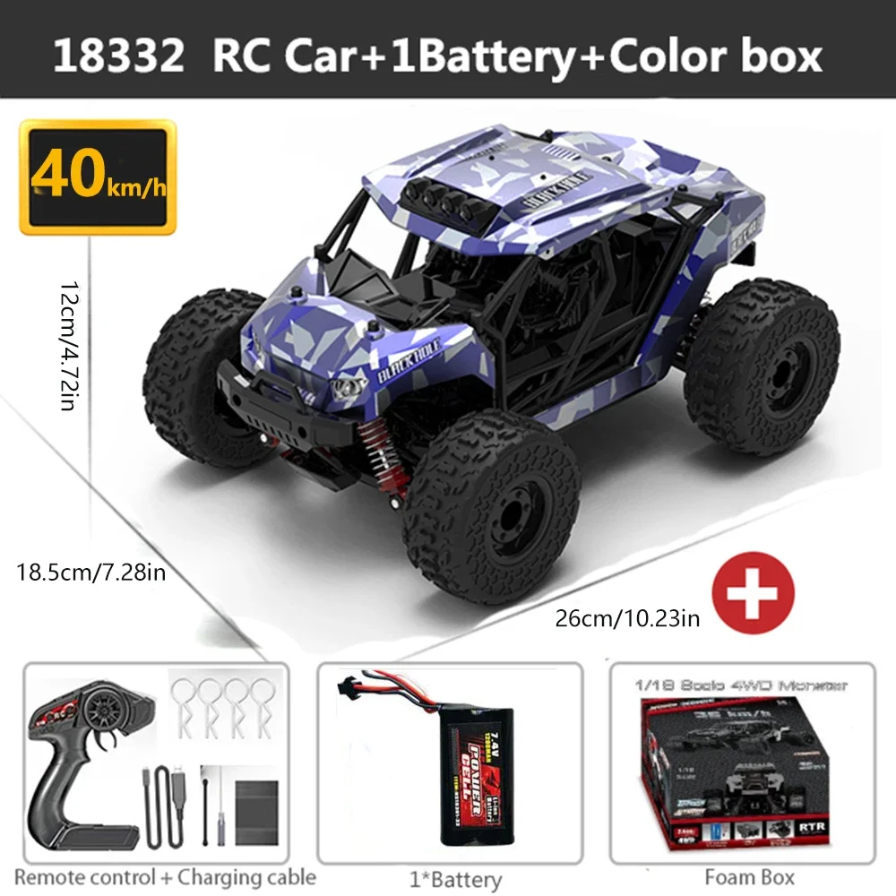 (modelo 9) Carro Esportivo De Controle Remoto Com Tração Nas Quatro Rodas Em Escala 1:18, Com Velocidade Superior A 45 Km/h