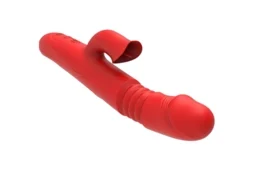 Vibrador de Aquecimento Estimulador Telescópico de Balanço de Clitóris Brinquedos Sexuais Femininos Vermelho 
