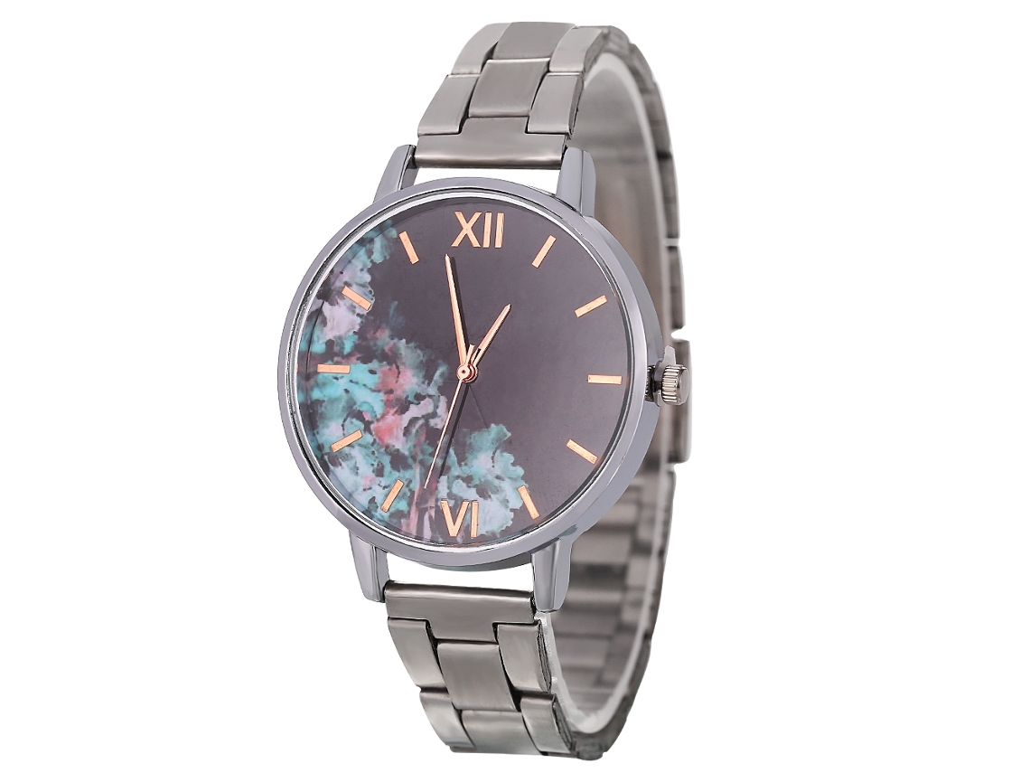 Reloj Analógico De Cuarzo De Moda Pulsera De Acero Ocio Zhoulianfa (plata)