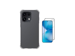 Kit Capa Super Proteção Película De Vidro Temperado Gorilasglass Gift4me Para Oppo Reno16 Fs 5g - Transparente