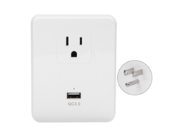Tomacorriente inteligente de parede com proteção contra sobrecarga e porta USB para casa