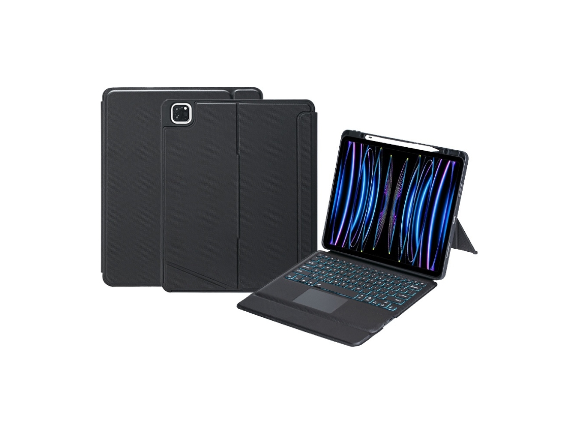 Lurelia Capa Com Teclado Bluetooth Para Ipad Pro 12.9 Com Retroiluminação