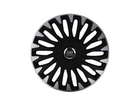 Tapacubos  Stinger Speed Preto Prateado 16 (4 uds)