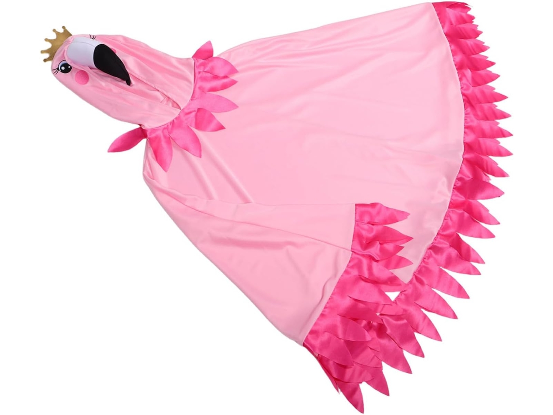 Fantasia Divertida De Flamingo Unissex, Capa Com Capuz Em Tecido Leve Para Eventos E Festas Temáticas.