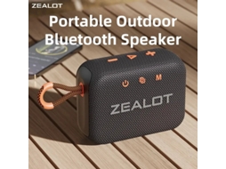 Coluna Portátil Zelote S75 10w Bluetooth, Driver De 57 Mm, Estéreo hi-fi, Bateria De 3000 Mah, Suporte Para Cartão Tf, Tws, Ipx6, À Prova De Água, Para
