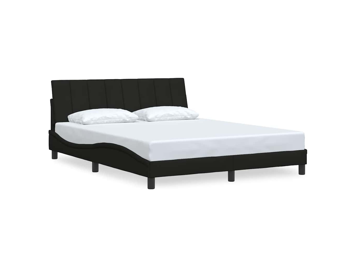 Bed Frame, Bed Frames Vidaxl Preto Tecido (160 X 200 Cm)