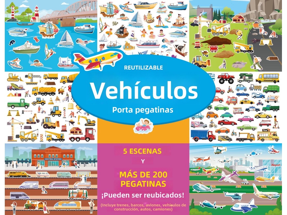Adesivos Infantis com Cenas do Dia a Dia, Mais de 200 Folhas, Reutilizáveis, Brinquedo Educativo MDUG (estilo 2)