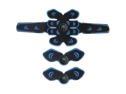Lurelia Estimulador Muscular Abdominal Ems Home Gym Azul Com 8 Modos E 25 Intensidades