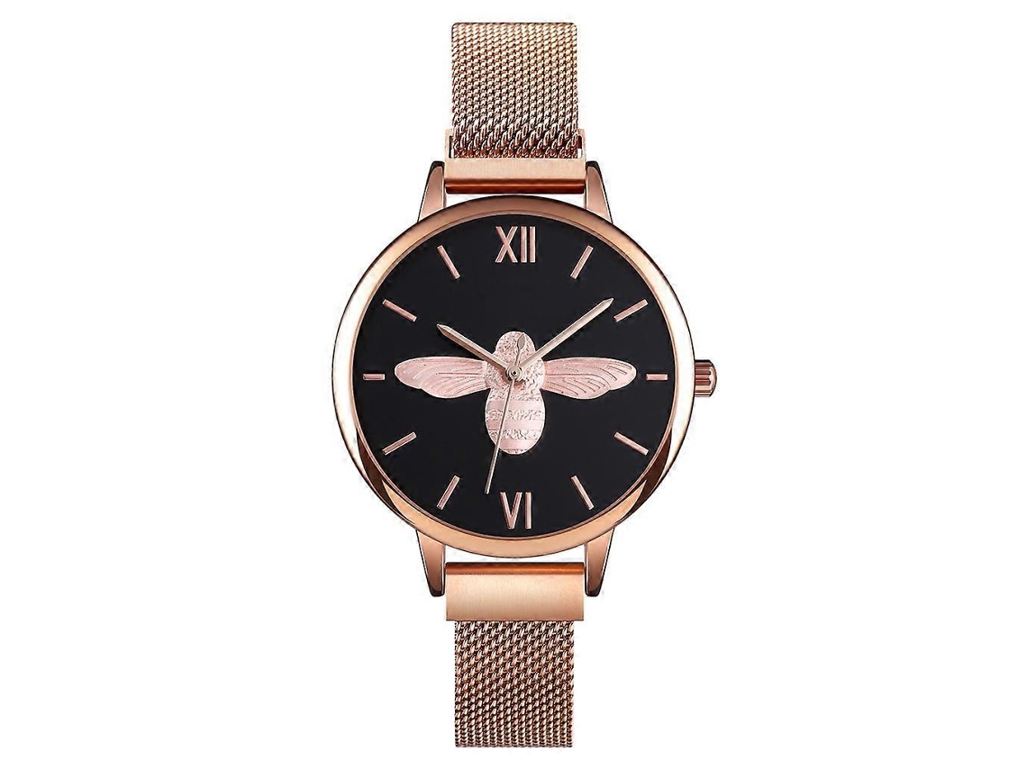 Skmei 9212 Relógio de quartzo feminino à prova d'água com pulseira magnética e rede de sucção Hengrongshen