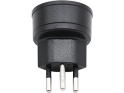 Adaptador De 2 Pinos Da Ue Para Suíça/liechtenstein Tomada 3 De/fr/it/es Visitantes França/alemanha(1 Unidade, Preta)