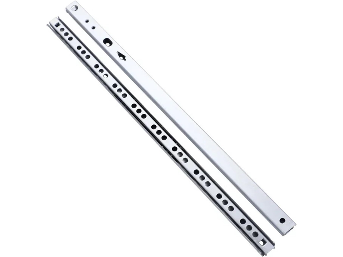Corrediças De Gaveta Com Rolamentos Esferas Aço 2 Seções, Sistema De Guia Esferas 17mm Largura Para Móveis 1par 214mm