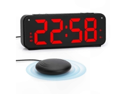 Despertador Extra Alto Com Alertas Duplos E Função Vibratória Para Cama, Ideal Para Adultos. Tela De 6,5 Polegadas Para Uso No Quarto.