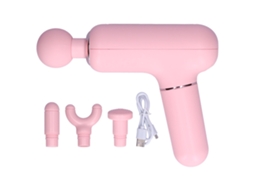 Laxiscreed Pistola De Massagem Usb Portátil, Saúde E Bem-estar, Vibração, Rosa E Cabeças Troca Fácil