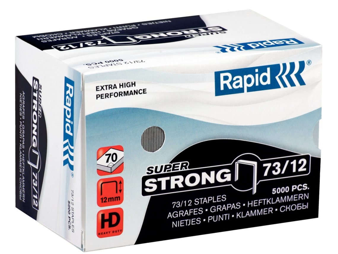 Pacote de grampos RAPID 73/12 com 5.000 grampos