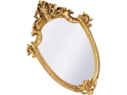 Espelho de Parede Decorativo Retrô em Vidro Dourado, Ideal para Cabeleireiros, com Superfície CHABERLU