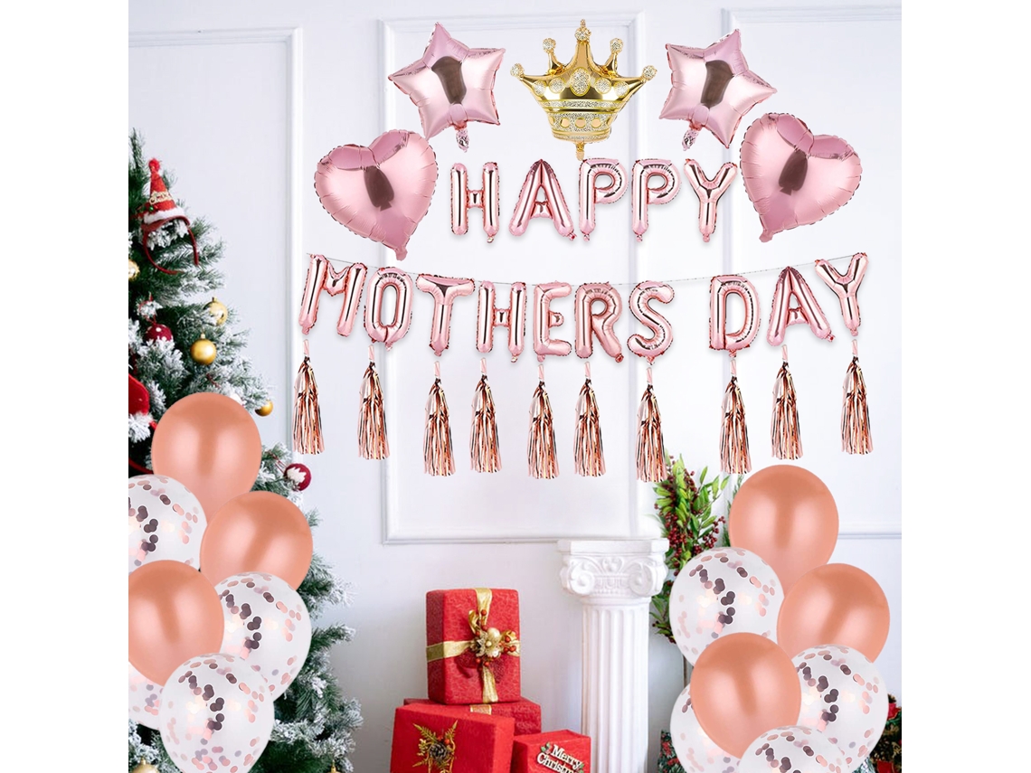 Conjunto de Decoração para Festa de Dia Das Mães Rosa 71pcs S/MARCA