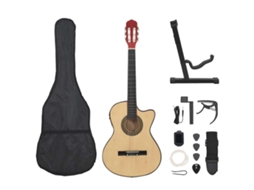 Vidaxl 12 Pcs Conjunto De Guitarra Com Equalizador E 6 Cordas