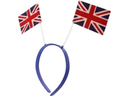 Tiara Com Mola E A Bandeira Do Reino Unido Para Mulheres E Meninas - Acessório De Cabelo Para Fãs De Futebol E Festas.