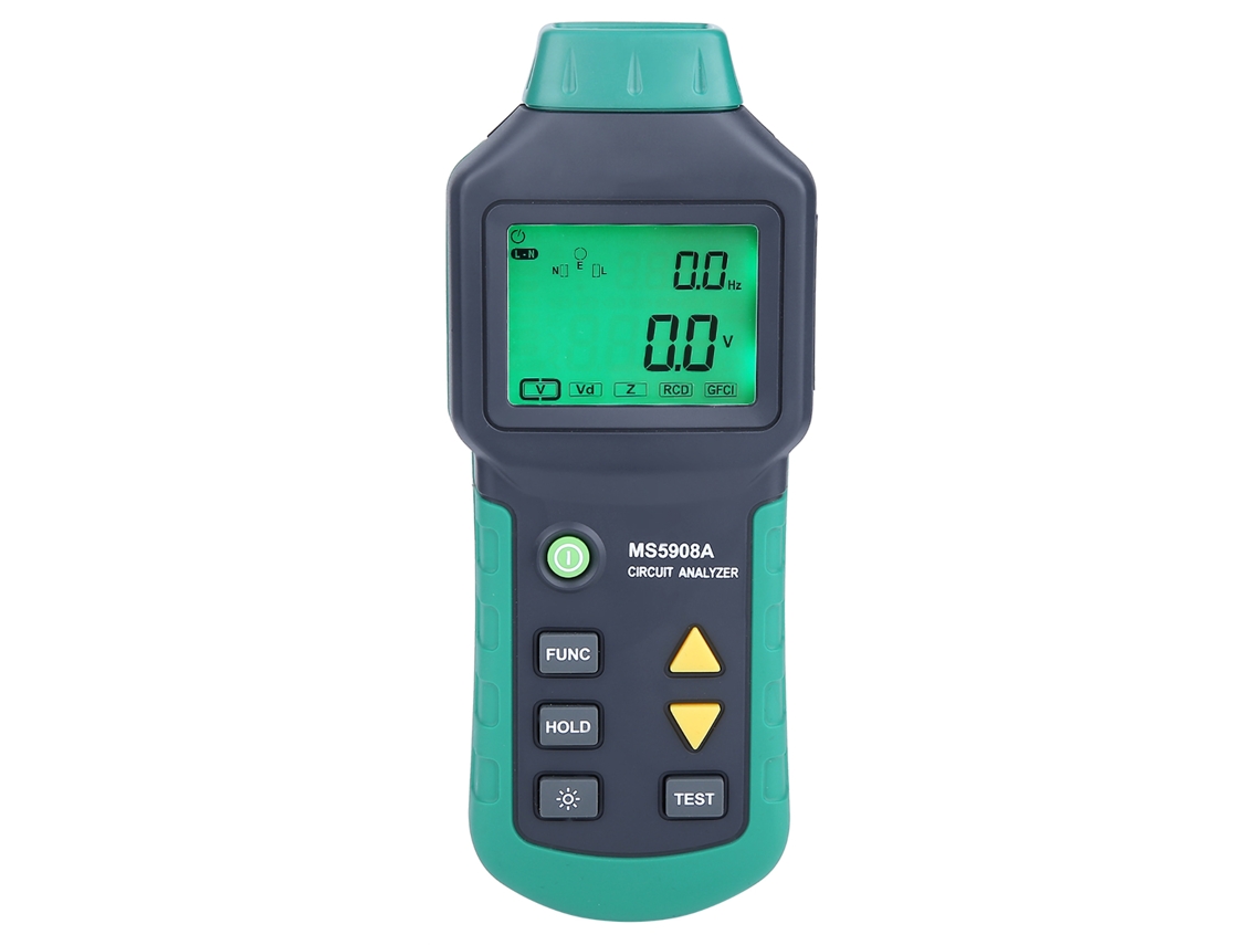 Laxiscreed Analisador De Circuitos Lcd Mastech Ms5908c Com Detecção De Tensão E Teste Gfci/rcd