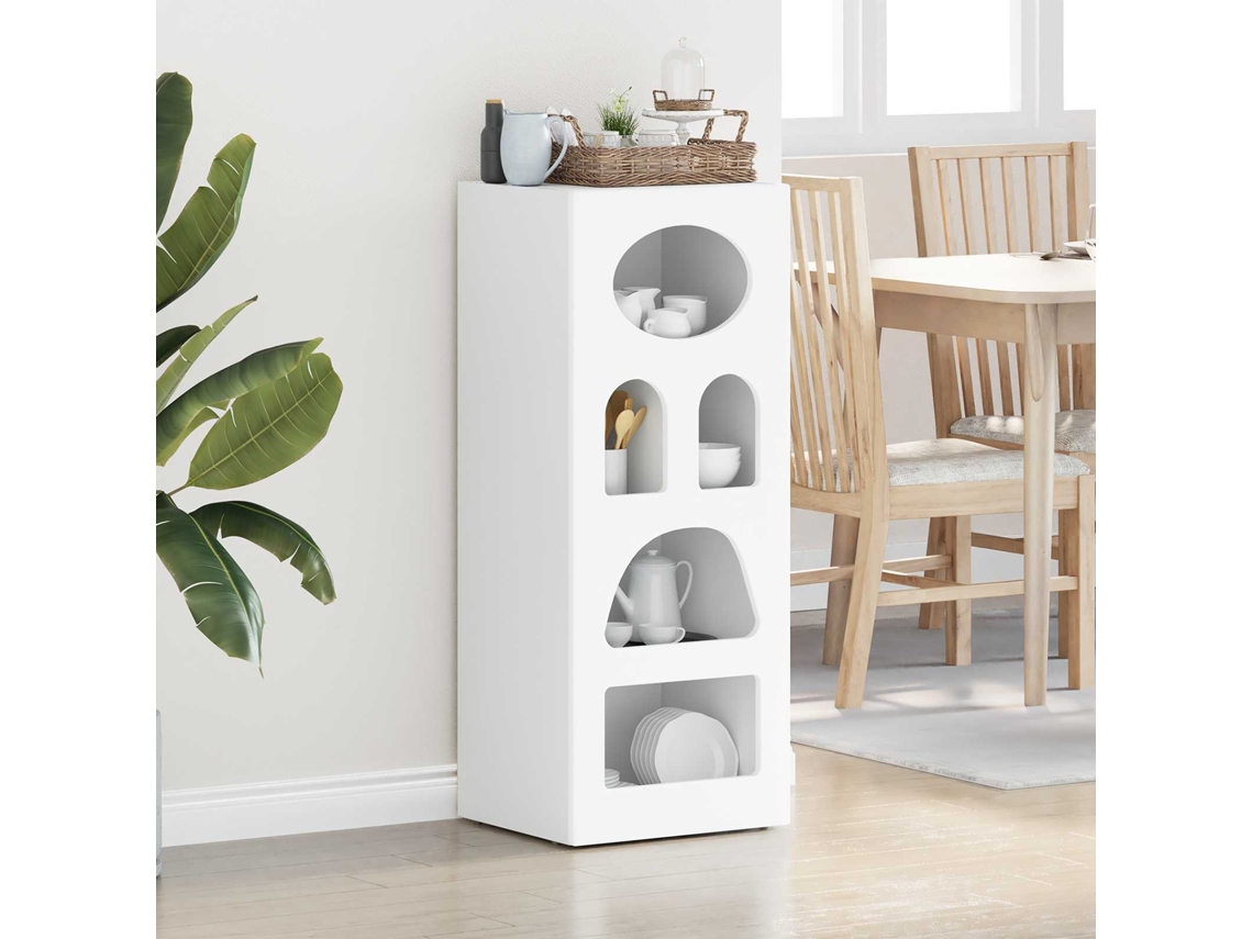 Vidaxl Buffet Elst Branco 40 X 35 X 100,5 Cm Madeira Processada