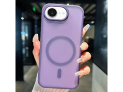Capa Transparente Híbrida Para Iphone 17e / 16e - Tpu Com Magsafe | Proteção Cristal - Roxa